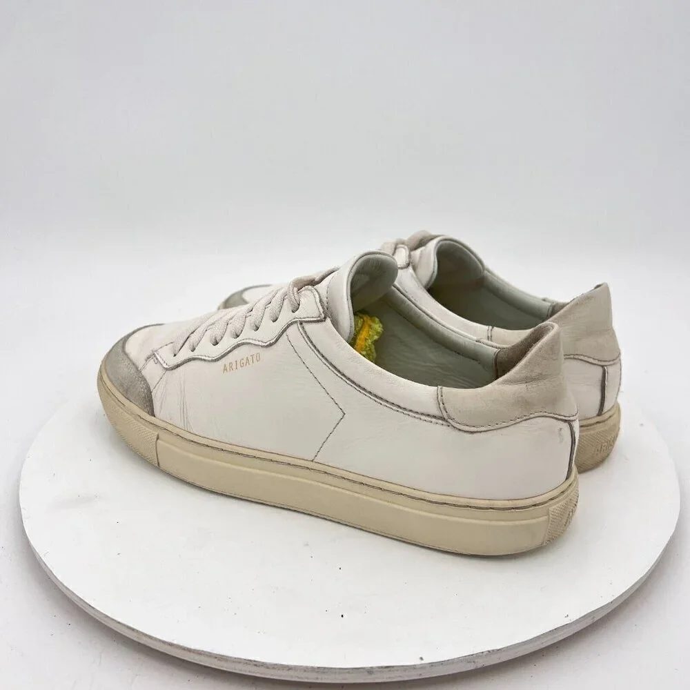 Axel Arigato Clean 90 Women Sz 7.5 White Leather Grey Suede Low Top Casual Shoes